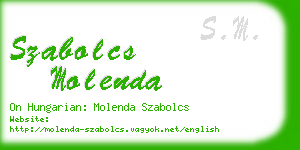 szabolcs molenda business card
